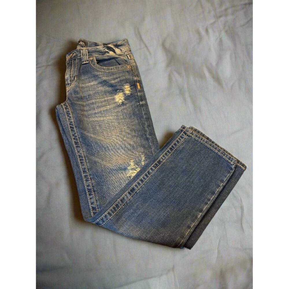 Areopostale , Kylie, boyfriend, distressed, straight leg jeans - Picture 3 of 4
